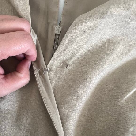 Banana Republic Factory Women's Linen Blend Safari Romper Beige Size 10 - Picture 6 of 10